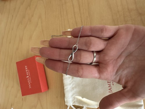 James Avery Sterling Silver Petite Infinity Necklace 17-19" Beautiful!!