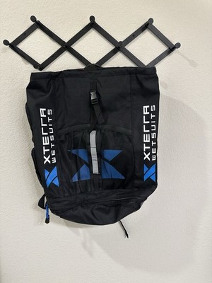 XTERRA Wetsuits Tri Pack Backpack Triathlon Transition Bag Black Blue NWT