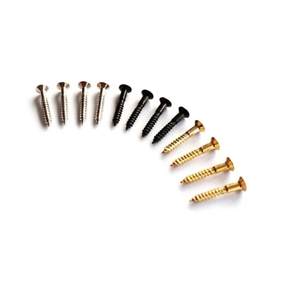 Ashtray Bridge Mounting Screw for Tele Telecaster x4 - Chrome, Black, Gold