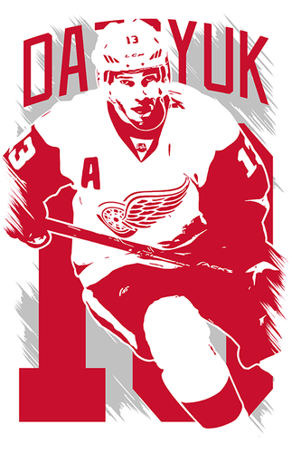 PAVEL DATSYUK art print/poster DETROIT RED WINGS FREE S&H! JERSEY - Picture 2 of 6