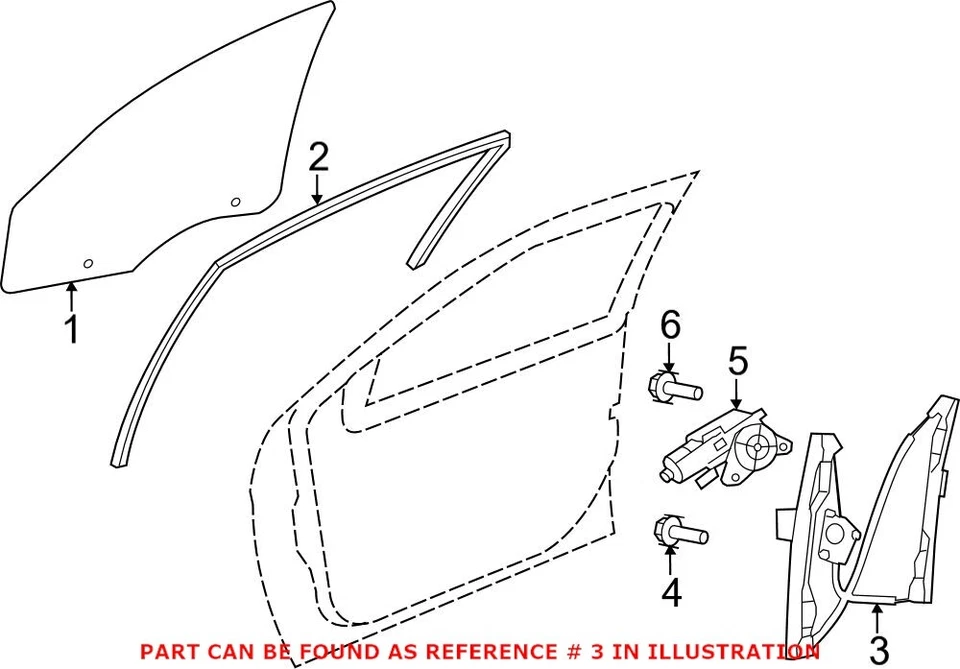 Regulador de ventana izquierda conductor delantero Mopar original OEM para Chrysler Sebring 07-10 Foto 3 de 3
