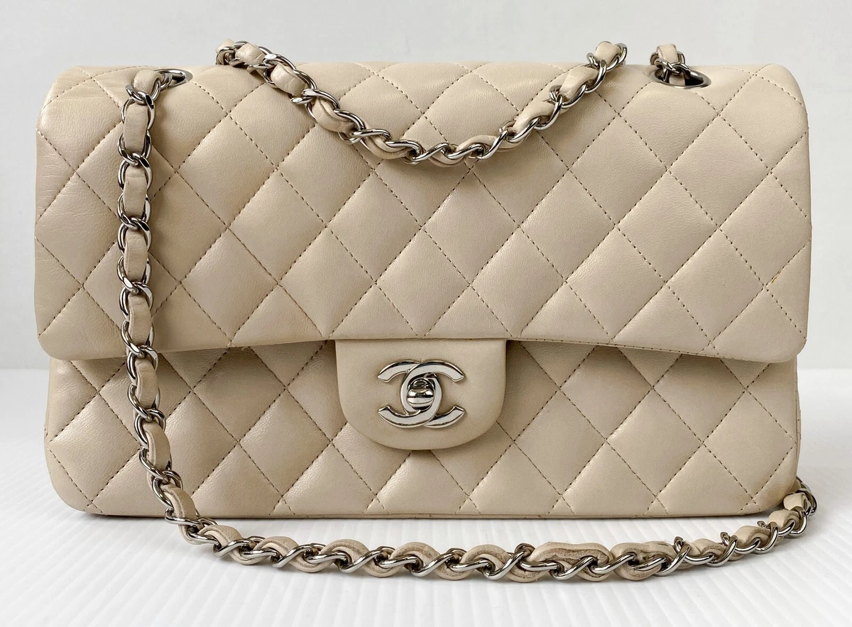 Chanel Classic Flap Beige Lambskin Medium 