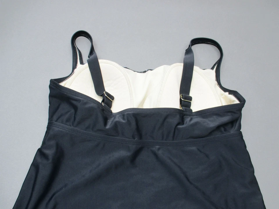 Ava & Viv Talla 14w Traje de baño de una pieza con forro floral floral negro/azul marino para mujer 6E Foto 4 de 4