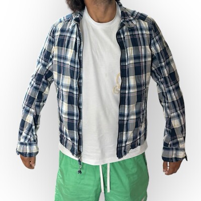 ABERCROMBIE FITCH Y2K Classic Plaid Hamilton Jacket VINTAGE UNWORN Size Medium