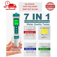 7 in 1 Digital LCD PH/TDS/EC/ORP/TEMP/SG/Salinity Water Quality Tester Meter Pen