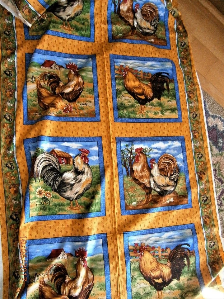 SWAFING Patchwork Stoffe, Hunde, Hühner, Küken, Fantasie, Ostern, Frühling,