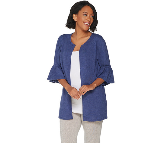AnyBody Cozy Knit French Terry Cardigan 