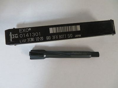 OSG EXO 1/2''-20 GH3 List 313NI Spiral Flutes Gun Bottom Tap 0141301 Japan