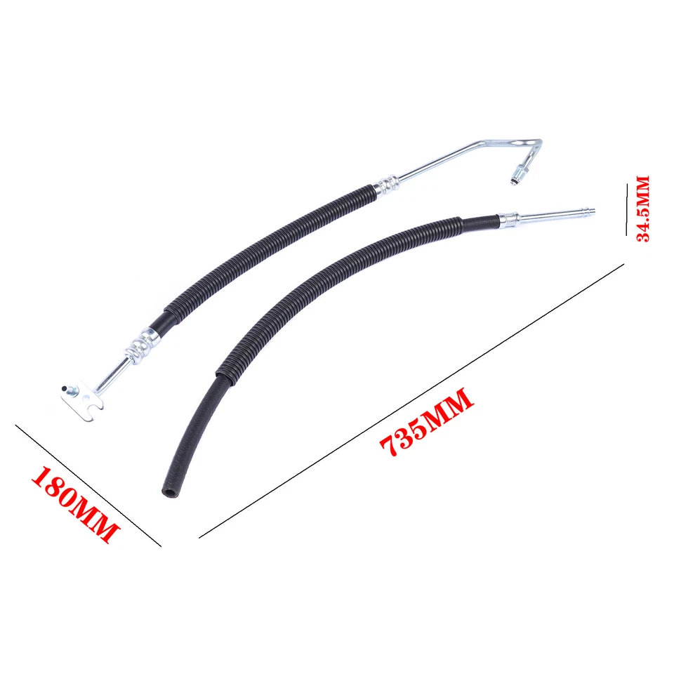 2x Power Steering Pressure+Return Hose for Chevrolet Avalanche Cadillac Escalade - Image 2 of 4