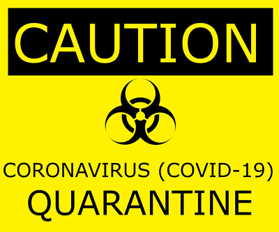 CAUTION VIRUS INFECTION DECAL SAFETY SIGN STICKER 3M VINYL USA MADE 