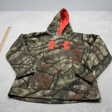 Under Armour Hoodie Youth XL Green Realtree Camo Pullover Fleece Outdoor Hunting