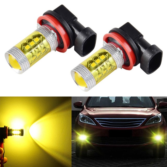 2x 80W H16 H8 H11 LED Fog Light Bulb For Fiat 500 500L 1216 Cadillac