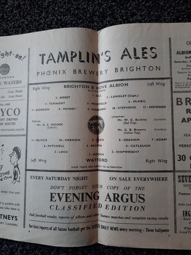 Brighton & Hove Albion v Watford 25 February 1956 (Tape Marks) - Picture 4 of 4