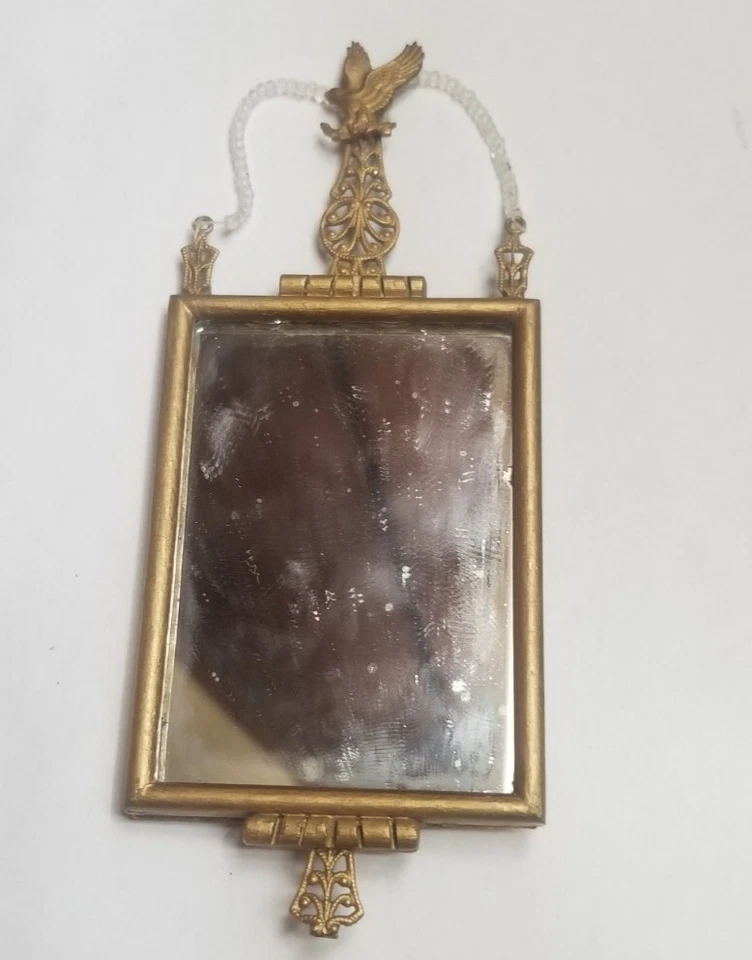 Vintage Artisan CHESTNUT HILL STUDIOS Eagle Motif Gold Gilt Hall Mirror W Swags - Image 2 of 4