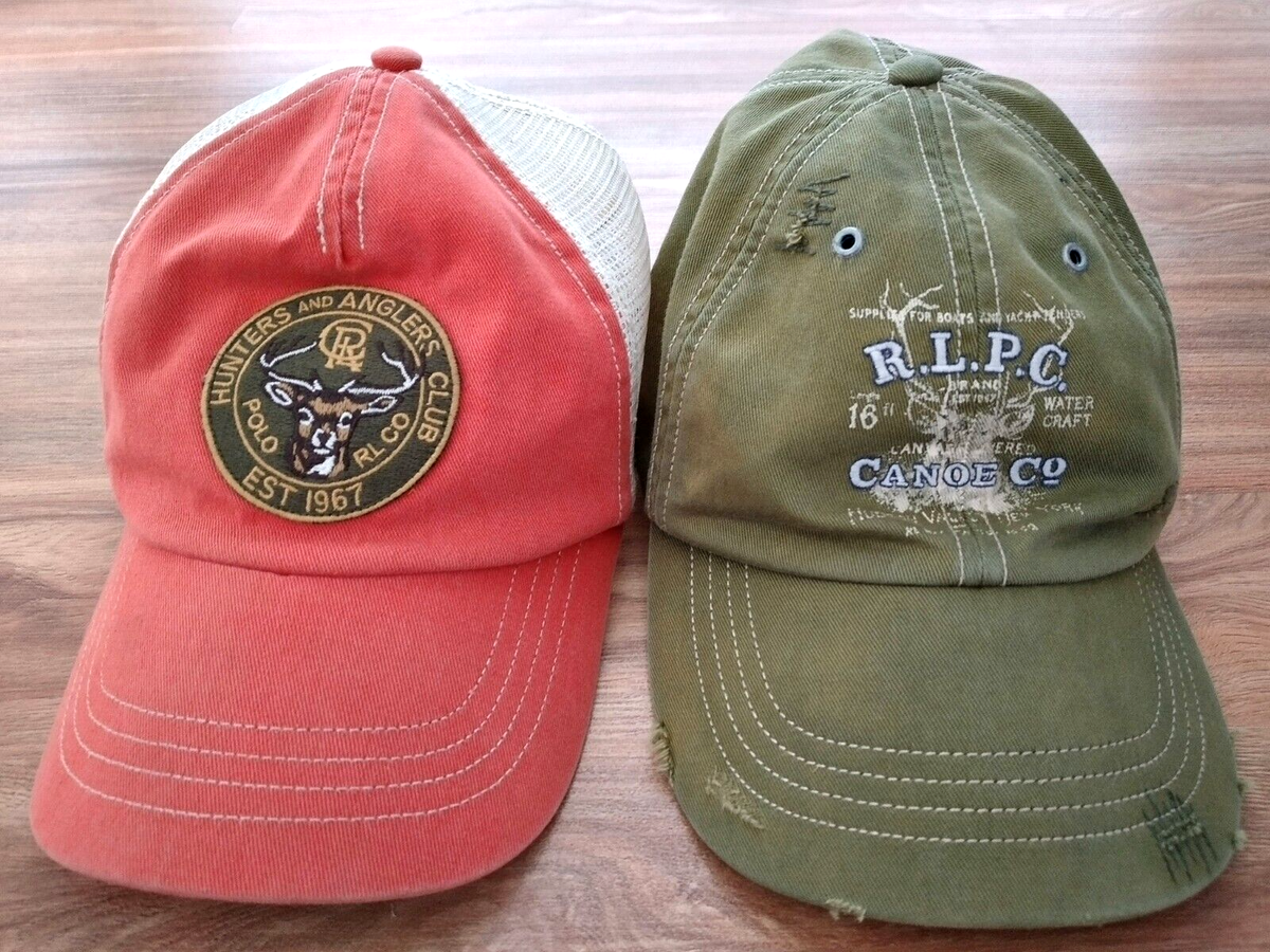 Lot 2 POLO SPORTSMAN Hats RALPH LAUREN Fishing Hunting Hat