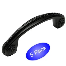 *5 Pack* Cosmas Cabinet Hardware Flat Black Rope Cabinet Pulls - #4114FB