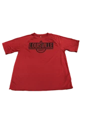 Adidas NCAA Louisville Basketball Performance Tee Red/Black 2996a 
