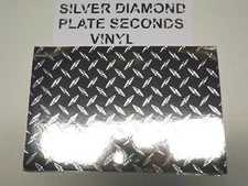 Diamond plate vinyl silver (50 sheets) seconds see description