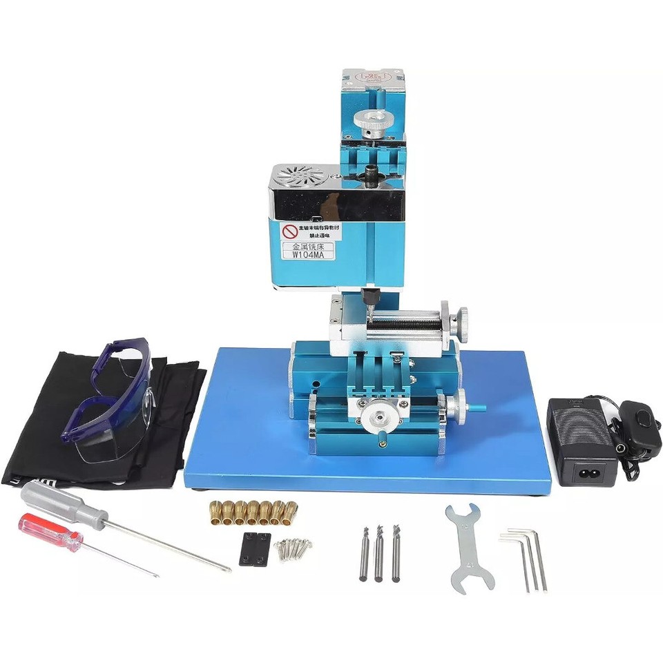Mini Metal Lathe Milling Machine Motorized Metalworking Benchtop ...