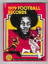 1979 Official NCAA Football Records Paperback Book Billy Sims front cover