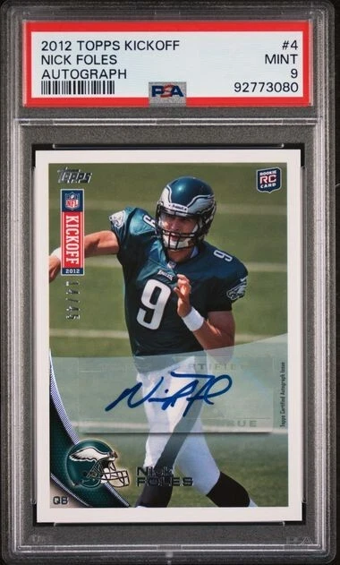 Nick Foles Topps Kickoff #4 Autograph