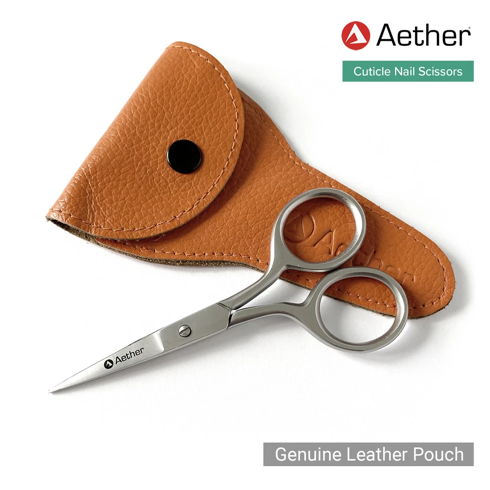 Cuticle Nail Scissors Sharp Edge Straight Curved 420 Stainless Steel Eyebrow  - Image 4 of 4