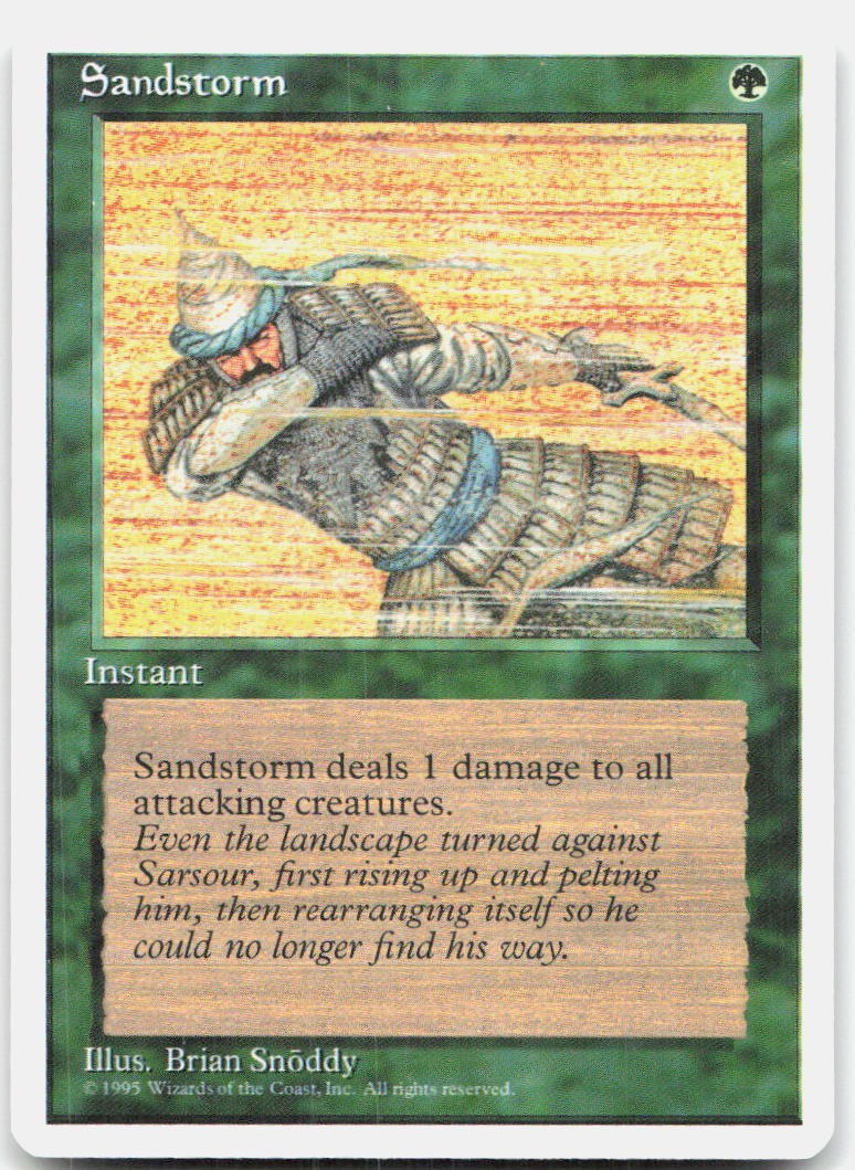 Sandstorm Moderately Played Fourth Edition Common Magic: The Gathering