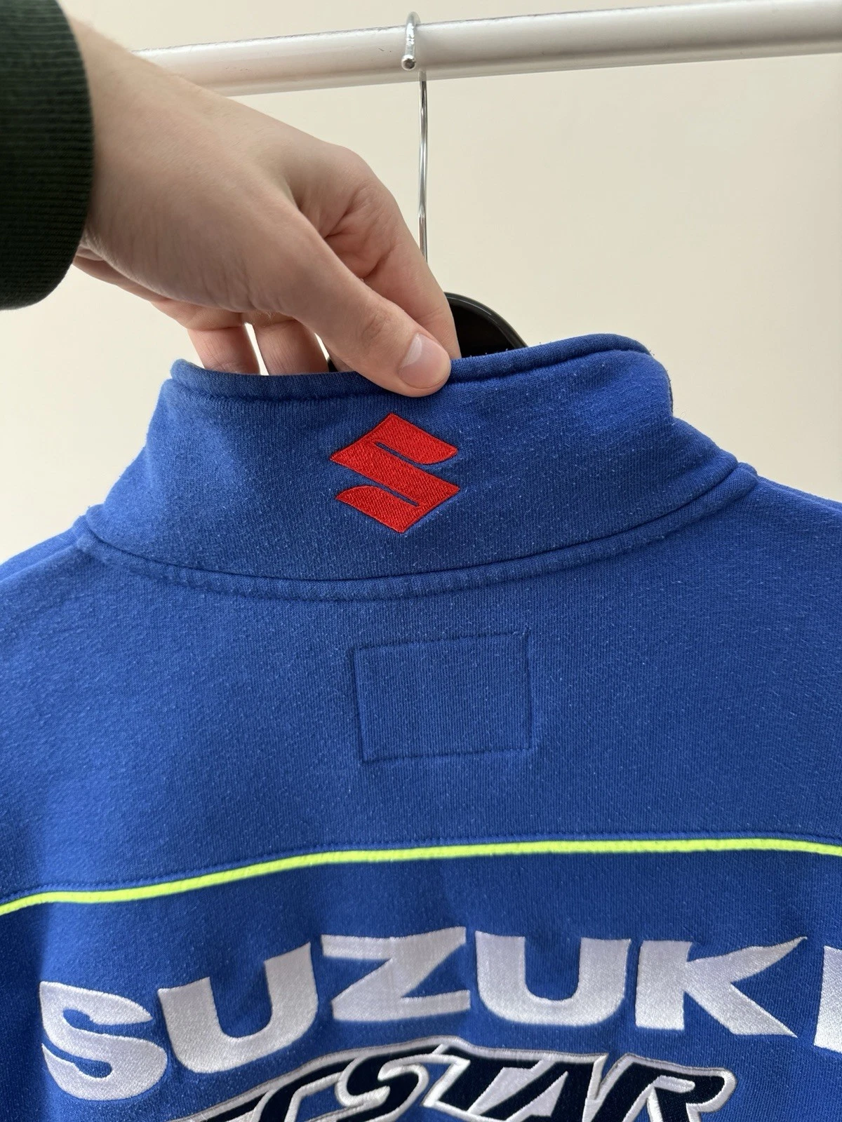 Vintage Suzuki MotoGP Team Jacket Mens Blue Full Zip Racing Motul Logo image 15