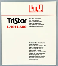 LTU International Airways L-1011-500 TriStar Safety Card