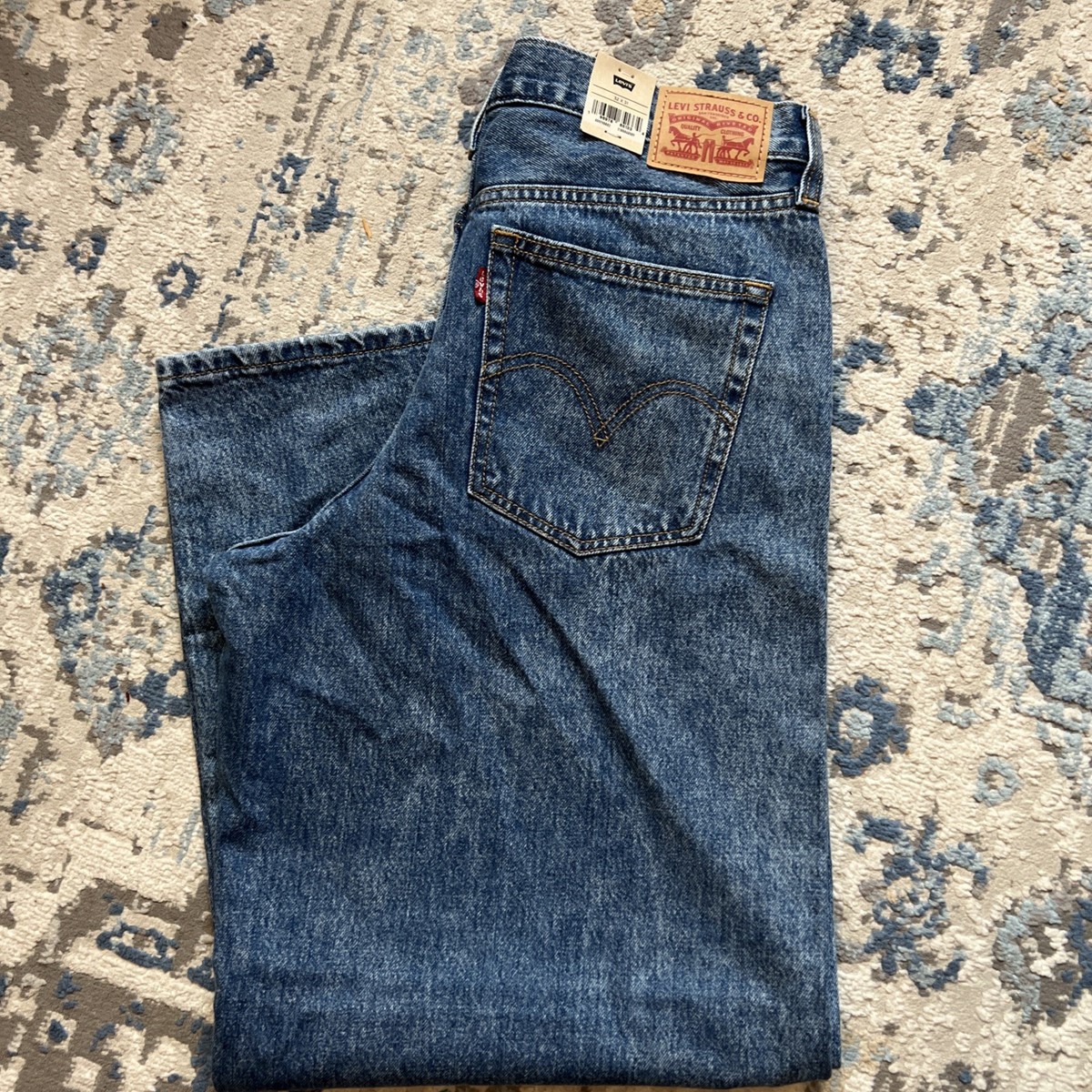 Levis 94 Baggy Jeans Mens 32(35)x31 Blue Denim Relaxed Fit NWT