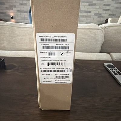 Polycom VVX 250 Business IP Phone 4-Line Color VoIP SIP PoE 2200-48820-025 Zoom