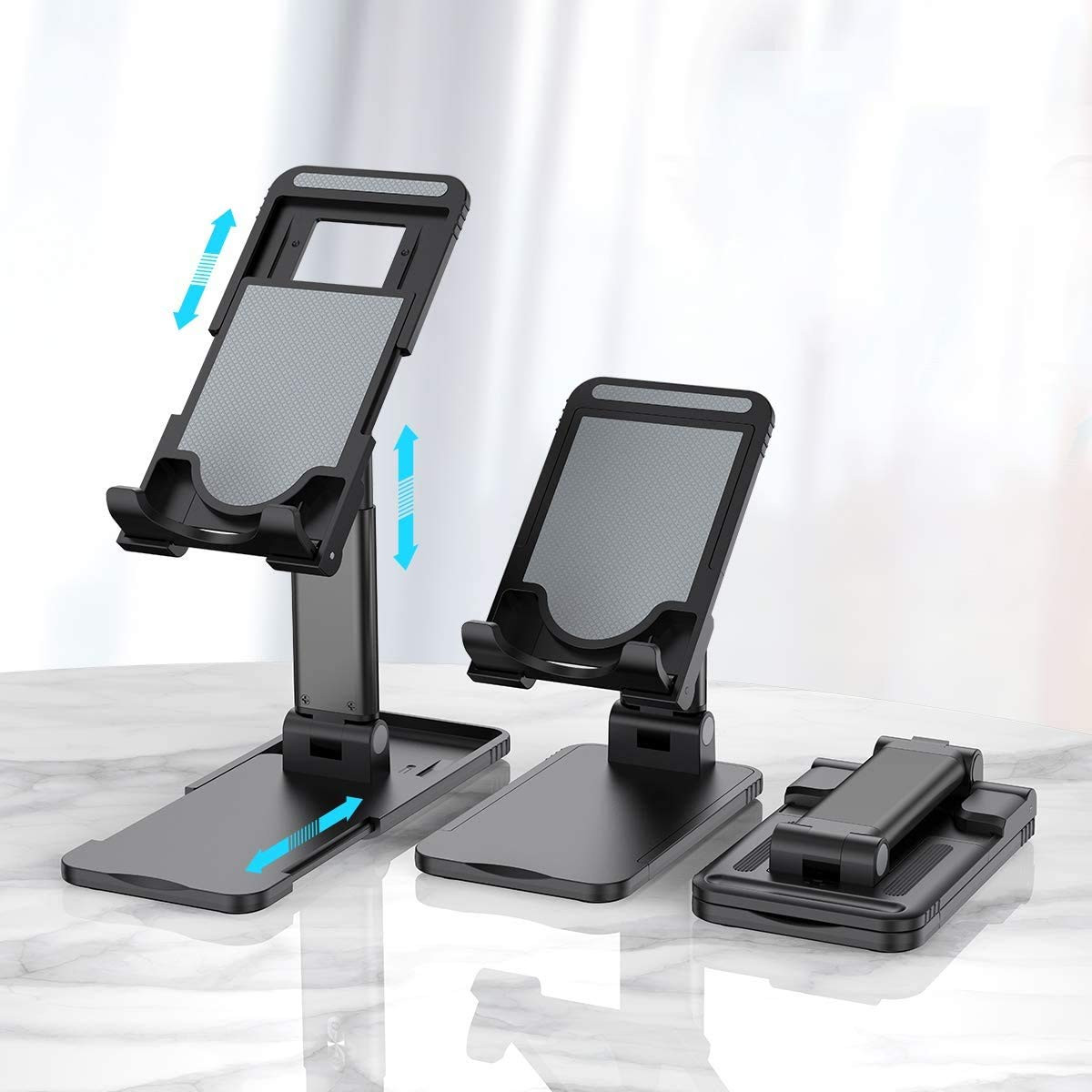 Cell Phone Tablet Stand Mount Fully Foldable Dock Holder Cradle Charger Stati...