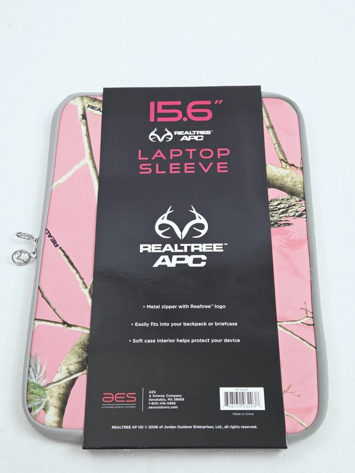 Funda acolchada para portátil Realtree APC rosa camuflaje 15,6" nueva con etiquetas Foto 3 de 4