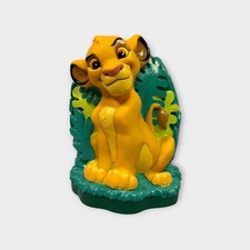 Disney The Lion King Simba Coin Bank 1994 Just Toys Inc. Piggy Bank w/ Stopper