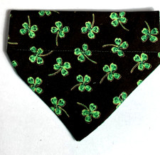 Over Collar SlideOn Pet Dog Cat Bandana ST. PATRICKS DAY SHAMROCKS SMALL/ MED