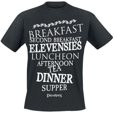 Der Herr der Ringe T-Shirt Herren Hobbit Meals schwarz