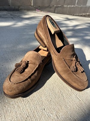 Men\'s Suede Tassel Loafers in Light Tan Men main image 2