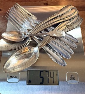 Antique Scrap Lot of Sterling Silver .925 & .800 German Silver 700 Grams TW