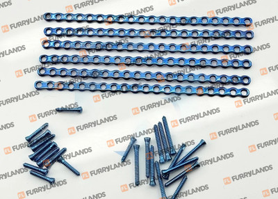 2.4mm Cuttable Locking Plates & Screws 67 Pcs Set Tt