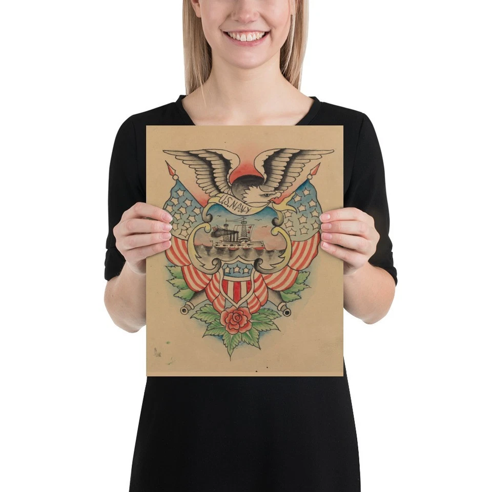 Patriotic Americana - Sailor’s Pride – Vintage Tattoo Art Poster  - Image 2 of 4