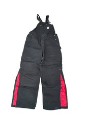 Carhartt Insulated Duck Bib Overalls W/ Red Quilted Lining 45 X 32