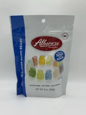Albanese 12 Sour Flavors Gummy Bears 8 oz. (1-Bag)