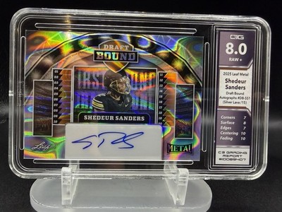 Shedeur Sanders 2025 Leaf Metal Draft Bound Silver Lava Auto #DB-SS1 /15 PSA C3G