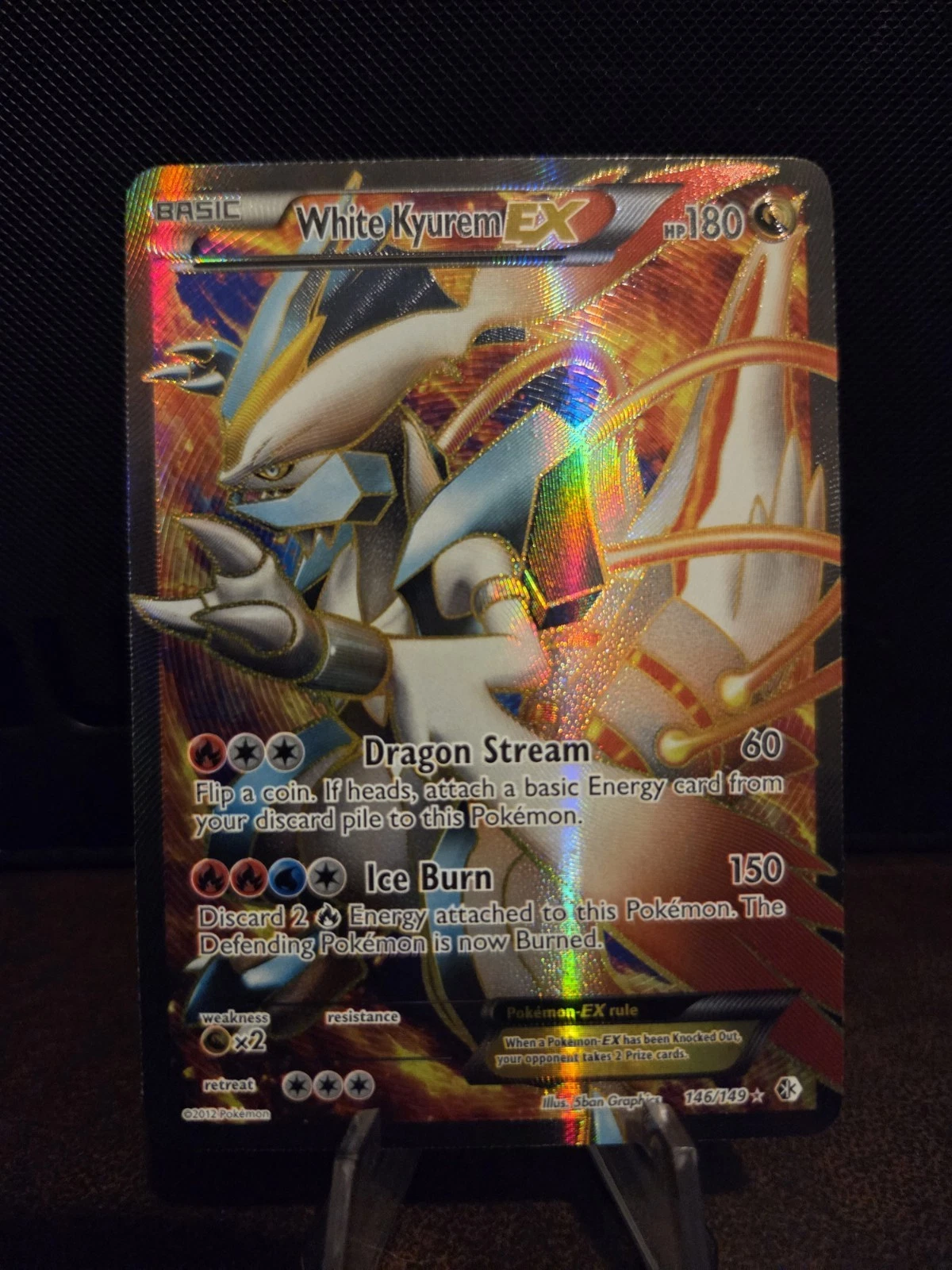 Pokémon TCG White Kyurem Ex 146/149 Boundaries Crossed Full Art 🌟NM/MINT🌟