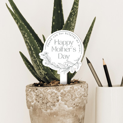 Helping Me Grow - Jugendstil Pflanzenanhänger: Süßes nachdenkliches Muttertagsgeschenk für Mama