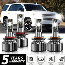 LED Headlight Kit Bulbs High Low Beam 6500K For Chevrolet Tahoe 1995-2005 2006