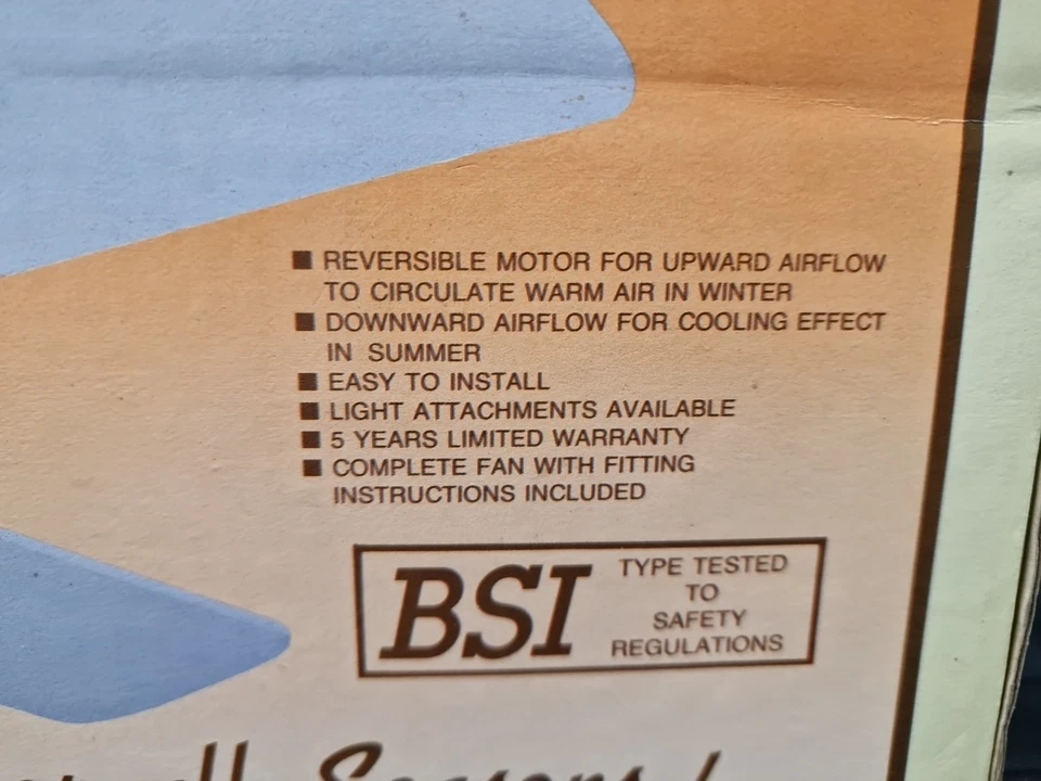 Fantasia Petite 36in Ceiling Fan White & White Blades & Brass Screws - Image 3 of 4