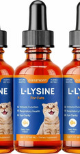 Lysine for Cats L-lysine Drops Immune Support Supplement Cats Feline Respiratory