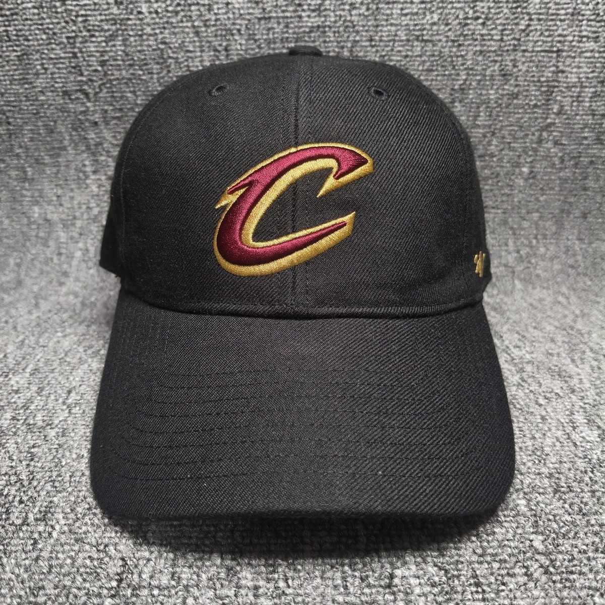 '47 Brand Cleveland Cavaliers Black Strapback Cap NBA Curved Brim CAVS