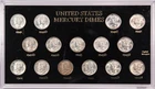 1941 to 1945 PDS COMPLETE Mercury Dime  Short Set, 15 Coins, Choice to Gem BU